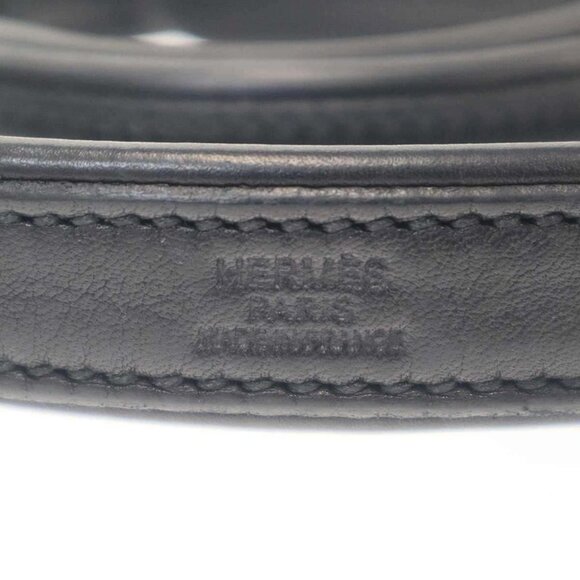 Hermes Long Leather Belt Black